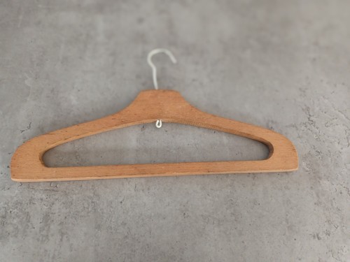 Vintage wooden coat hanger - wooden,