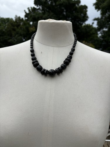 Vintage faceted black glass - vintage,