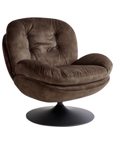 Swivel armchair nolvik velvet - nolvik,
