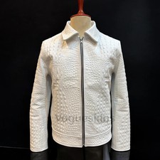 Men's Leather Jacket White