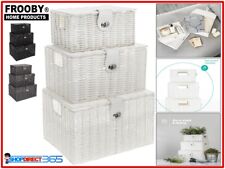 Set of 3 Wicker Resin Woven