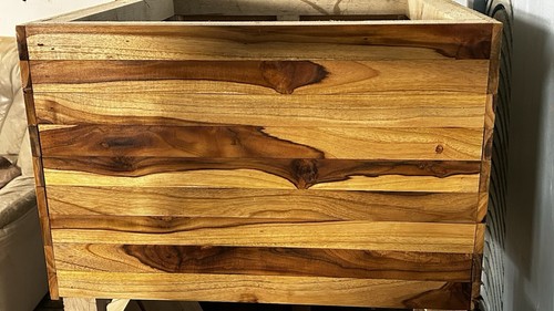Hand made teak garden planters - made,