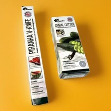 PIRANAH V-KNIFE & SPIRAL CUTTER DUO PACK SALAD TOOL