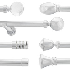 Chrome Curtain Pole 25mm Metal