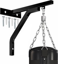Heavy Duty 18 inch Punch Bag Wall Bracket with D-Shackle Chain hanging bag