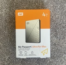 Western Digital My Passport Ultra for Mac 4TB 2.5 " External Hard Drive - Silver