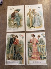 Lot of 4 Antique 1909 Embossed
