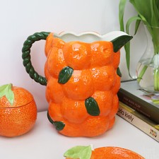 Ceramic Orange Jug Large