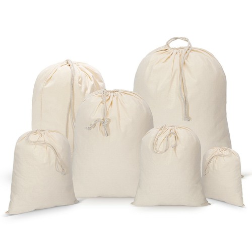 100 plain drawstring cotton - plain,