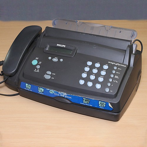 Fax machine phone copier - phone, &