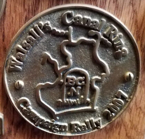 Canal boat brass plaque - canal,
