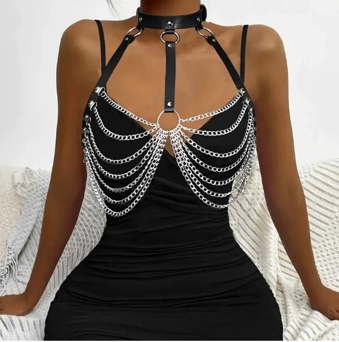 Chest cage bra with neck - with,