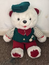 Large teddy bear with bow - teddy, tie