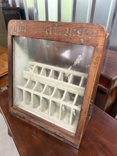 Vintage Wooden Shop Table Top Display Case / Cabinet