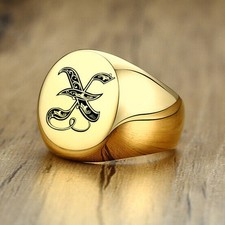 UK Mens Gold Signet Ring