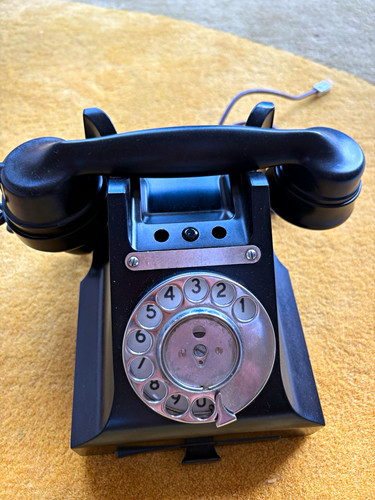 Gpo black rotary dial desk - gpo,