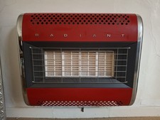 Retro Kinder Renaissance Gas Fire Red & Chrome Radiant Fire