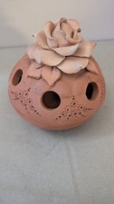 Terracotta Pot Pourri Bowl with Lid Free P&P