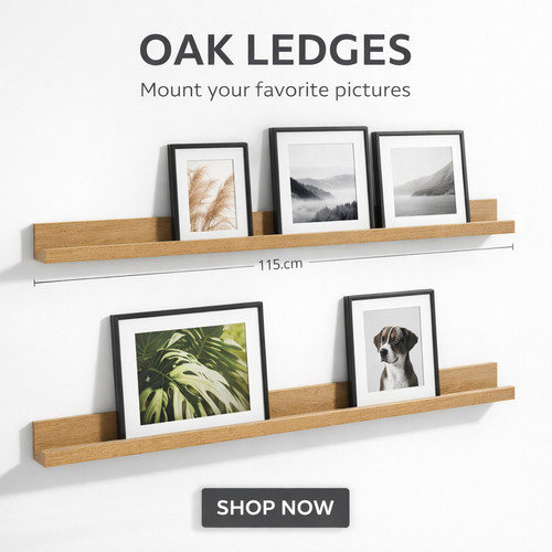115cm oak effect floating - oak,