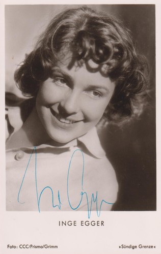 Inge egger original autograph - inge,