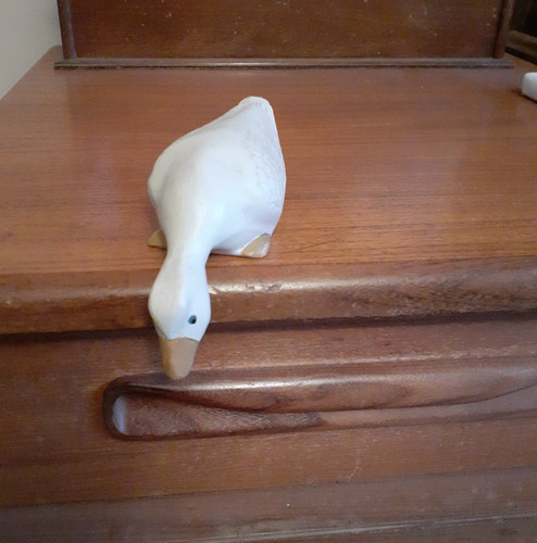 Vintage hand painted goose - painted,