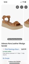 ADESSO ‘KERA’ SOFTEST LEATHER LIGHT TAN SANDALS. SIZE 6 (39)