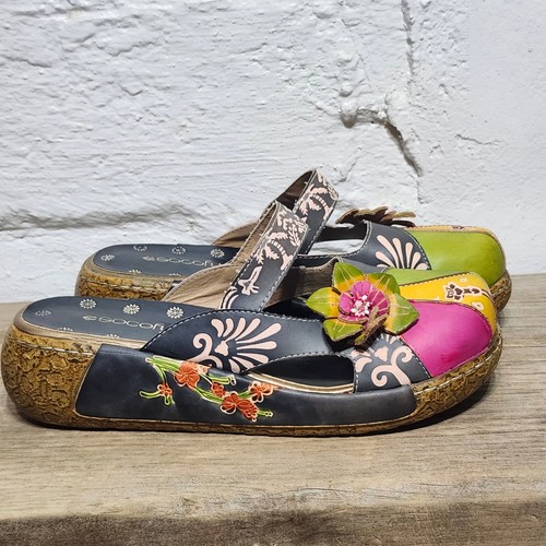 Socofy womens leather - leather, floral