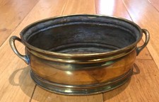 Vintage French Oval Brass