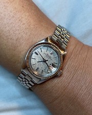 ROLEX 6917 LADIES OYSTER PERPETUAL DATE RARE GREY LINEN DIAL