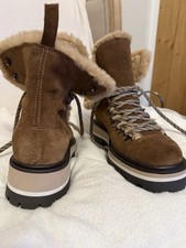 Mode En Pelle Chunky Brown Boot Size 7
