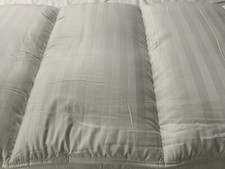 JOB LOT 2 X DOUBLE 6 TOG LUXURY SOFT COTTON STRIPE 100% COTTON COVER DUVETS B404