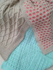 Baby Knitting Pattern Aran Pram Covers/Blanket  three for the price of one   484