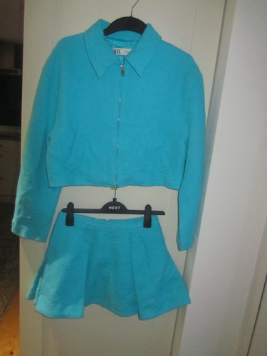 Zara turquoise boucle bomber - turquoise,