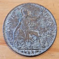 1934 King George V Penny 1d