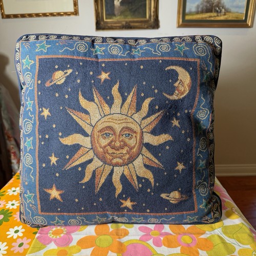 Celestial sun moon throw - &,