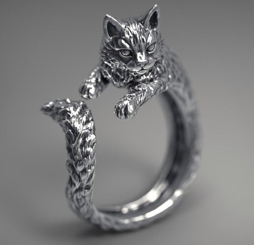 Antique style silver - silver, animal