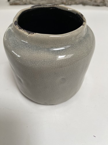 Crackle glaze pot - pot,
