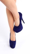 NEW WOMENS LADIES CONCEALED PLATFORM STILETTO HIGH HEELS COURT SHOES SIZE UK 3-8