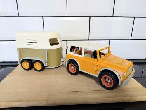 Schleich orange jeep and - schleich,