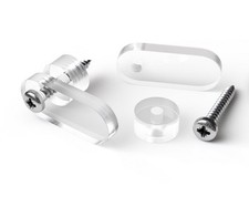 Clear acrylic glazing clips - clear,