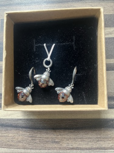 Bee earrings and necklace - earrings, with