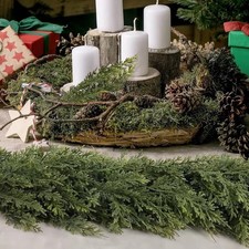 Thick Artificial Cedar Garland with Real Touch for Christmas Home Decor