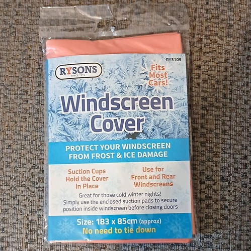 Car windscreen cover - windscreen, frost
