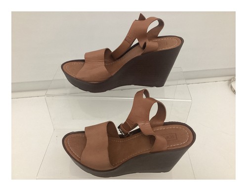 Topshop brown synthetic wedge - brown,