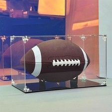 Acrylic Football Display Case Memorabilia Holder Showcase Box Dustproof Storage