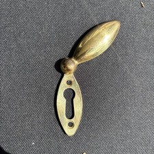 Vintage Brass Reclaimed Victorian Escutcheon Key Hole Cover.