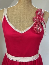 LM Lulu Paris Tired  dress 100%  silk lace detail size T1