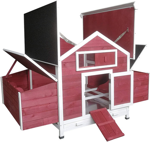 Wood chicken coop backyard - chicken,