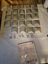 24 x Fence Post Tops Galvanised Pyramid Square Galvanised Metal 91mm By 91mm