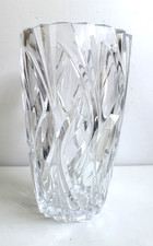 Cristal d'Arques of France 24% Leaded Crystal Large Heavy 9-1/2” Wide Mouth Vase